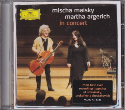 Mischa Maisky / Martha Argerich / In Concert / KÄYTETTY CD // Igor Stravinsky / Sergei Prokofiev / Dmitri Shostakovich