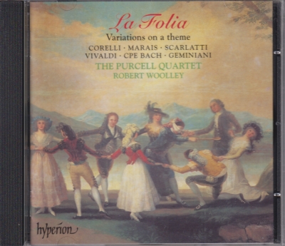 The Purcell Quartet / La Folia - Variations on a Theme / KÄYTETTY CD // Arcangelo Corelli / Marin Marais / Alessandro Scarlatti / Antonio Vivaldi / C.P.E. Bach / Francesco Geminiani