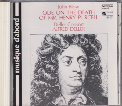 John Blow / Ode on the Death of Mr. Henry Purcell / KÄYTETTY CD // Deller Consort / Alfred Deller
