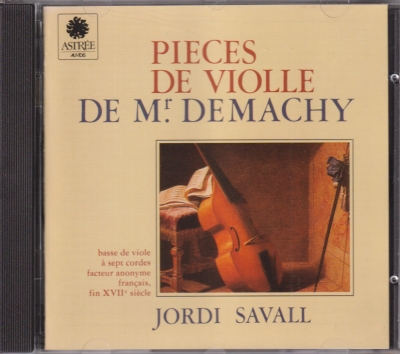 Mr. Demachy / Pièces de Violle / KÄYTETTY CD // Jordi Savall