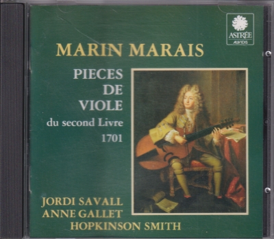 Marin Marais / Pièces de Viole du second livre 1701 / KÄYTETTY CD // Jordi Savall / Anne Gallet / Hopkinson Smith