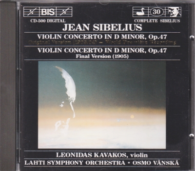 Jean Sibelius / Violin Concerto / KÄYTETTY CD // Leonidas Kavakos / Lahti Symphony Orchestra / Osmo Vänskä