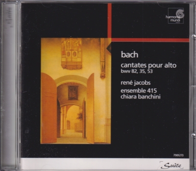 J.S. Bach / Alto Cantatas BWV 82, 35, 53 / KÄYTETTY CD // René Jacobs / Ensemble 415 / Chiara Banchini