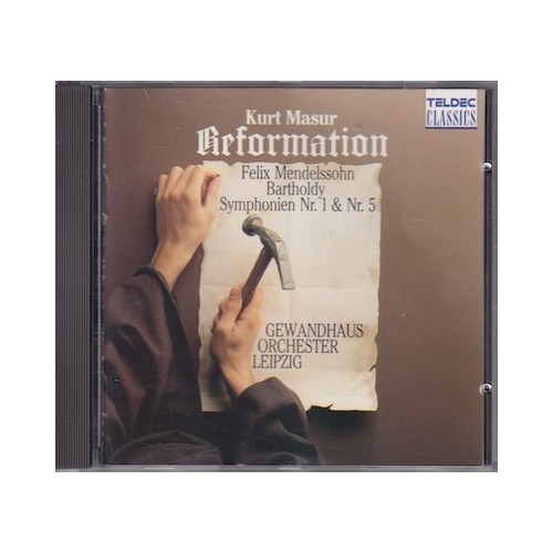 Felix Mendelssohn / Symphonies 1 & 5 "Reformation" / KÄYTETTY CD // Gewandhausorchester Leipzig / Kurt Masur