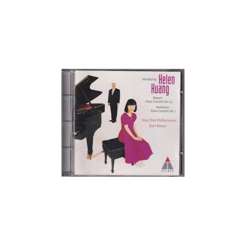 Ludwig van Beethoven / Piano Concerto no. 1 / W.A. Mozart / Piano Concerto no. 23 / KÄYTETTY CD // Helen Huang / New York Philharmonic / Kurt Masur