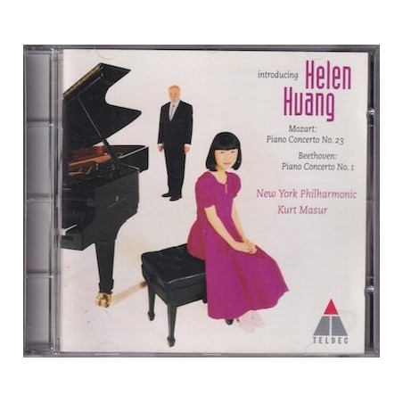 Ludwig van Beethoven / Piano Concerto no. 1 / W.A. Mozart / Piano Concerto no. 23 / KÄYTETTY CD // Helen Huang / New York Philharmonic / Kurt Masur