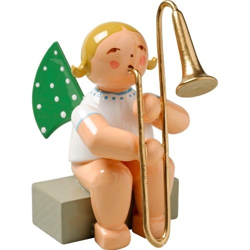 Grünhainichen Angel with Trombone, sitting