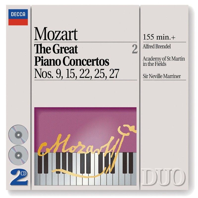 W.A. Mozart / Piano Concertos 9, 15, 22 etc. (Great Piano Concertos vol. 2) // Alfred Brendel / Academy in St. Martin in the Fields / Neville Marriner
