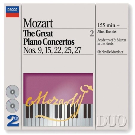W.A. Mozart / Piano Concertos 9, 15, 22 etc. (Great Piano Concertos vol. 2) // Alfred Brendel / Academy in St. Martin in the Fields / Neville Marriner
