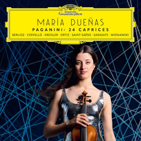 Maria Dueñas / Caprices // Niccolo Paganini / Hector Berlioz / Jordi Cervelló / Fritz Kreisler / Gabriela Ortiz / Camille Saint-Saëns / Pablo de Sarasate / Henryk Wieniawski